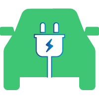Electric car icon