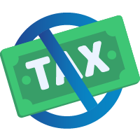 tax with cross through